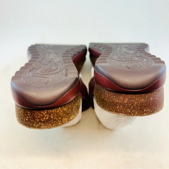 Dansko Burgundy Wine Priya Thong Low Wedge Sandals size 37 6.5 7 - Picture 11 of 11